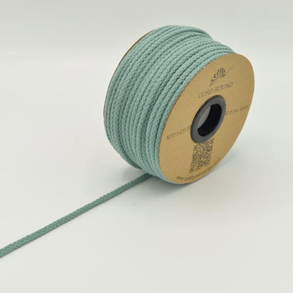 Kordel rund 6 mm Uni in Dunkelmint